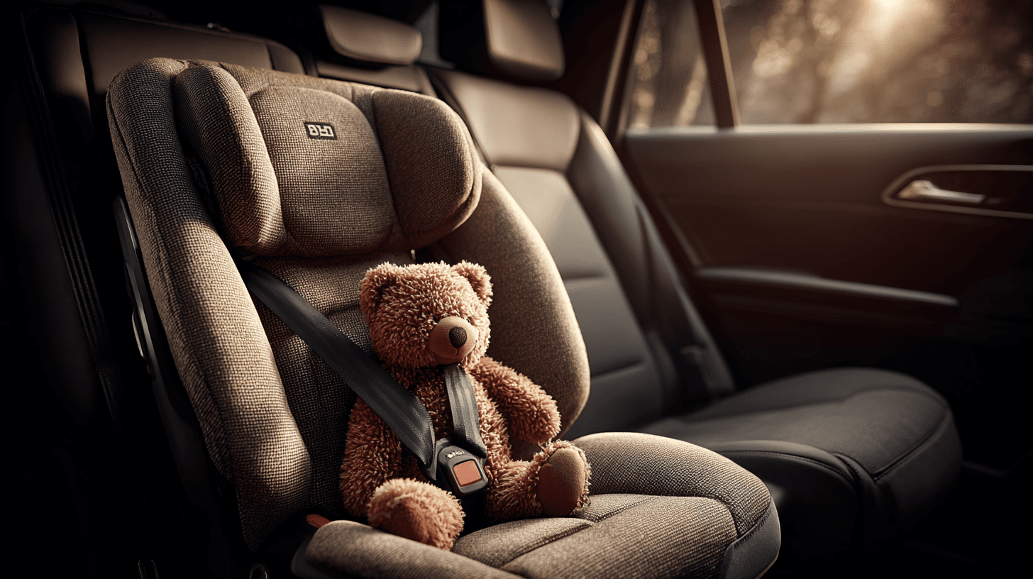 Dečije auto-sedište pravilno montirano na zadnjem sedištu automobila